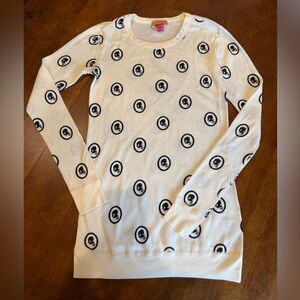 Primp Ivory and Black Cameo Thermal Long Sleeve Shirt